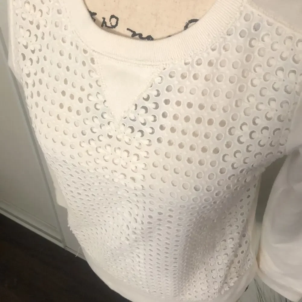 J.Crew White Sweater with detail design Size XS